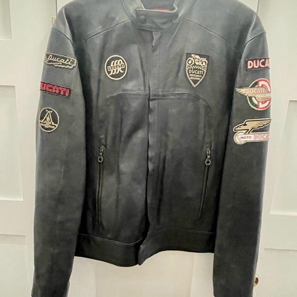 Ducati Other - Ducati Black Leather Bomber Jacket for Men